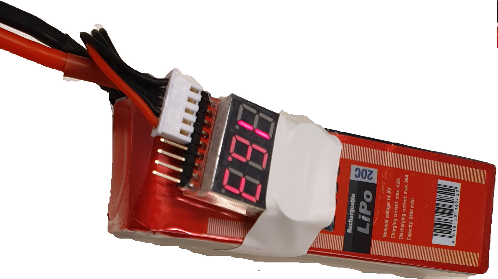 Battery with voltage tester